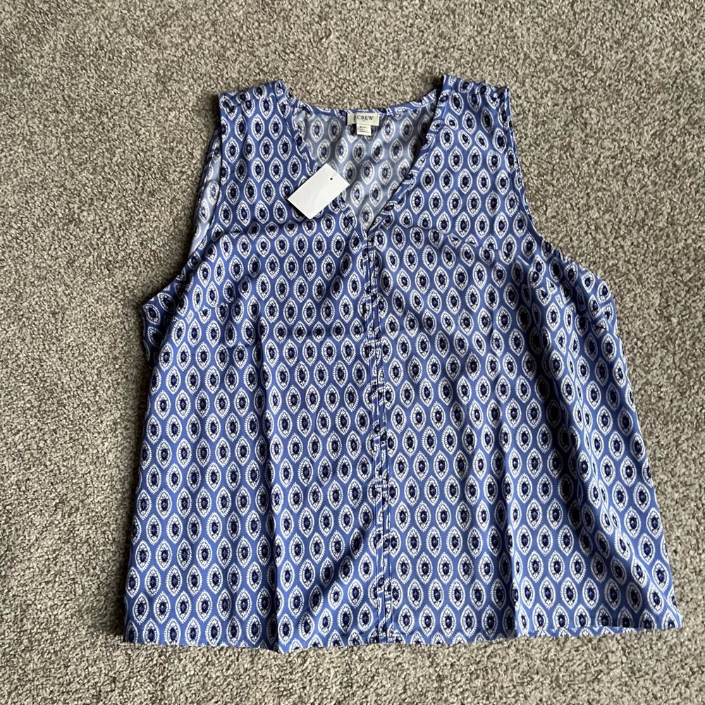J. Crew Blue Boxy Buttoned Blouse - New with tags